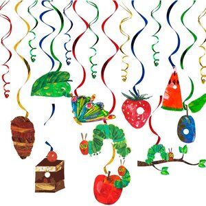 Very Hungry Caterpillar Party Decorations Hanging Swirl, 40pcs Caterpillar Birth